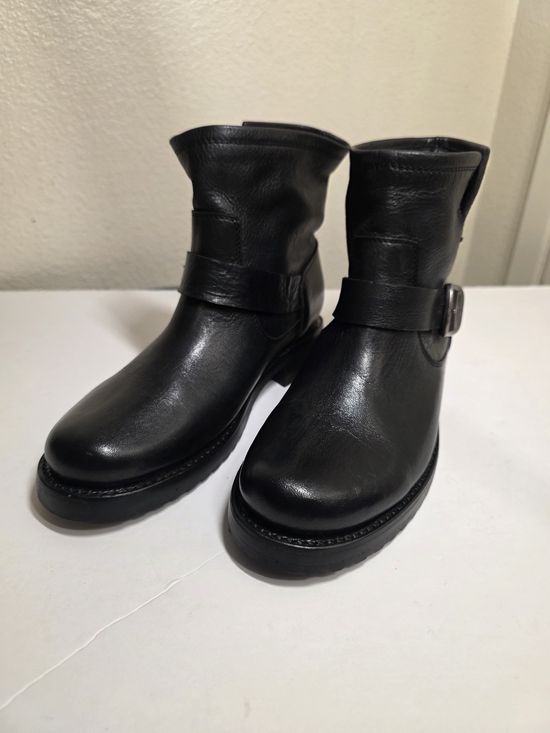 Frye Shoes - Frye Veronica Moto Bootie Women’s 6.5B Black Leather Harness Ankle Biker Boots